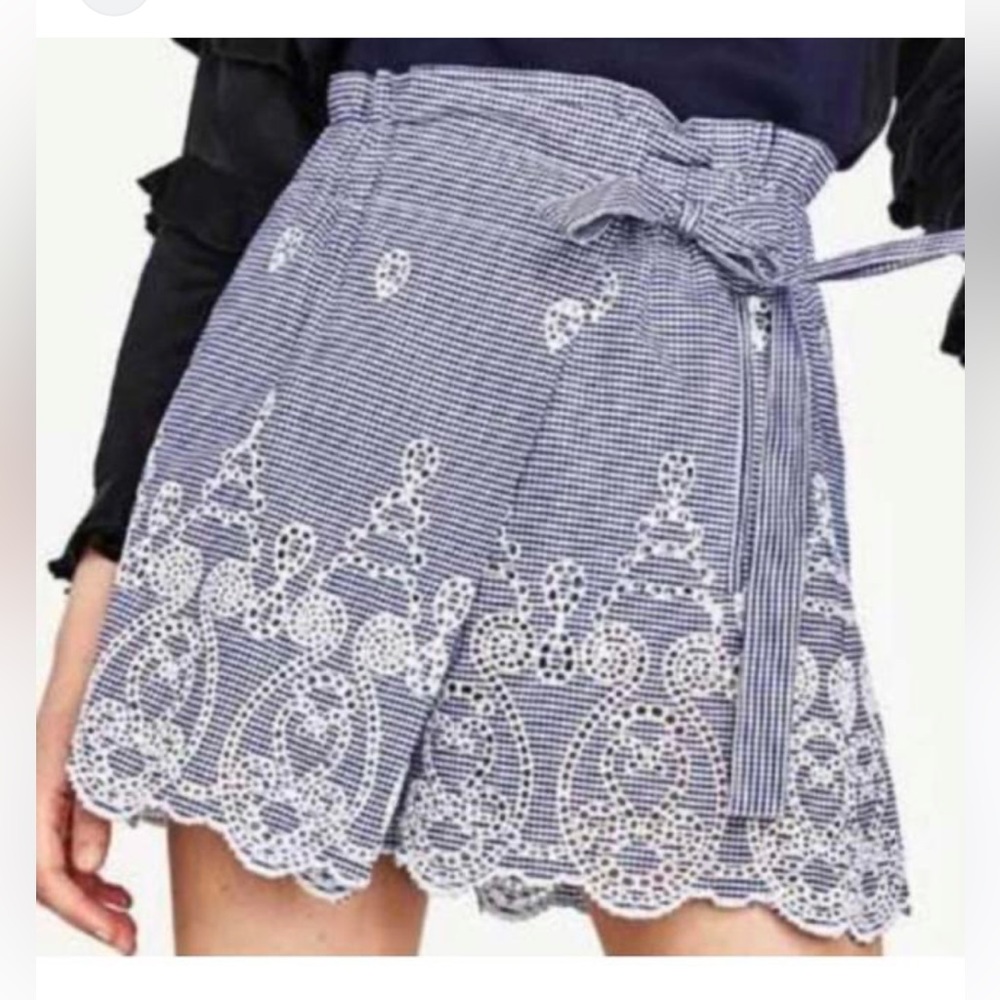 Zara gingham skort